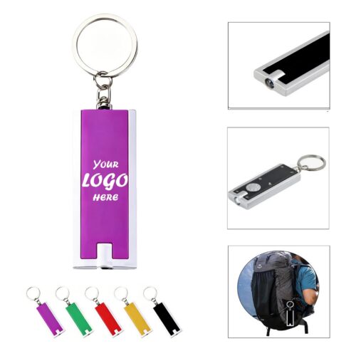 Compact Rectangle Key Light With Full Color Logo Imprint