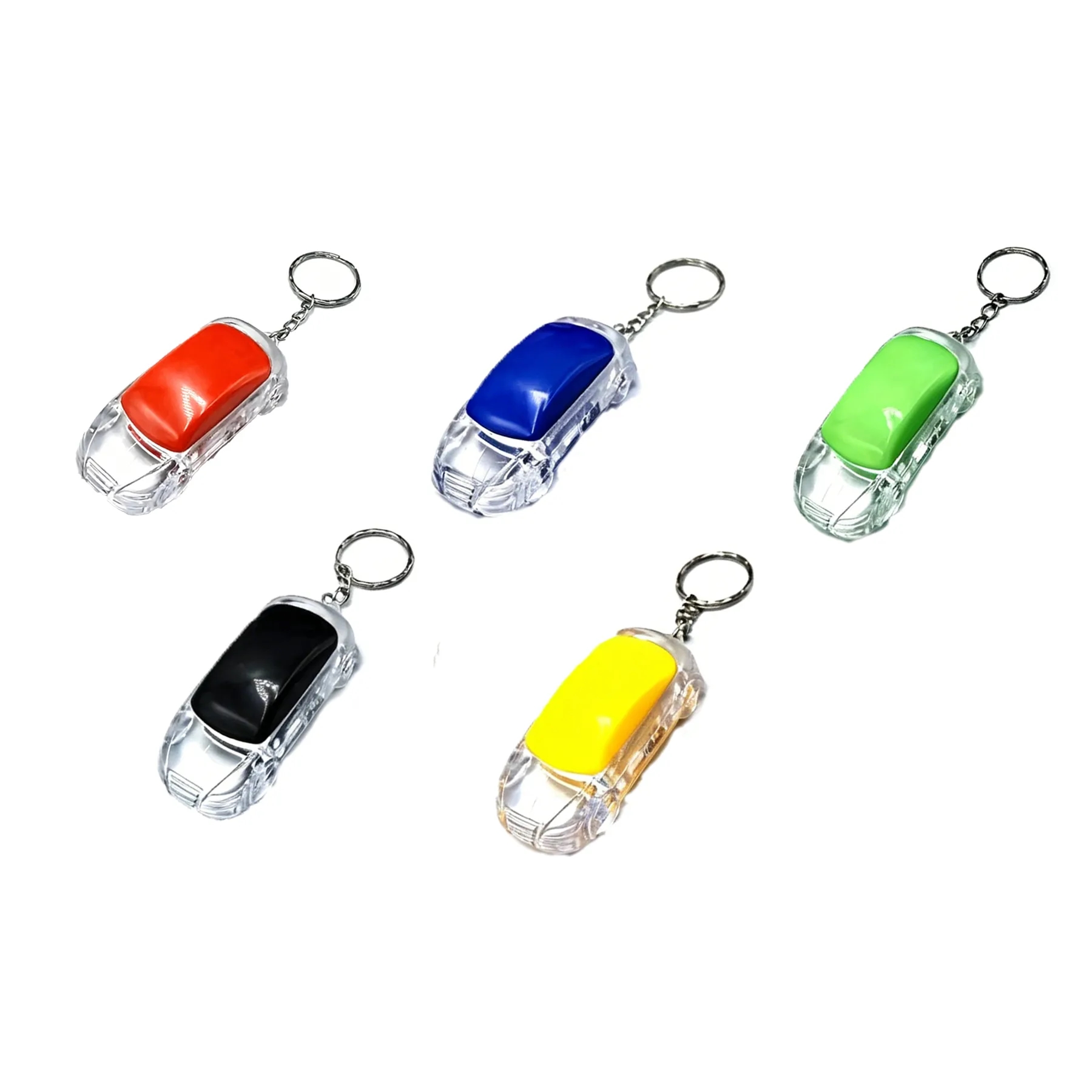 Flashing Car Keychain Light With Split Ring Chain - Image 3