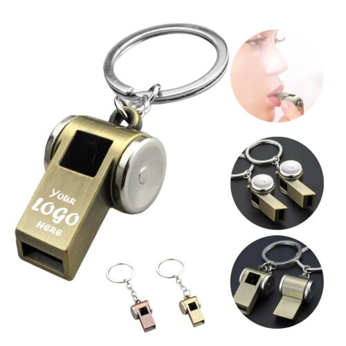 Metal Emergency Whistle Keychain For Outdoor Safety