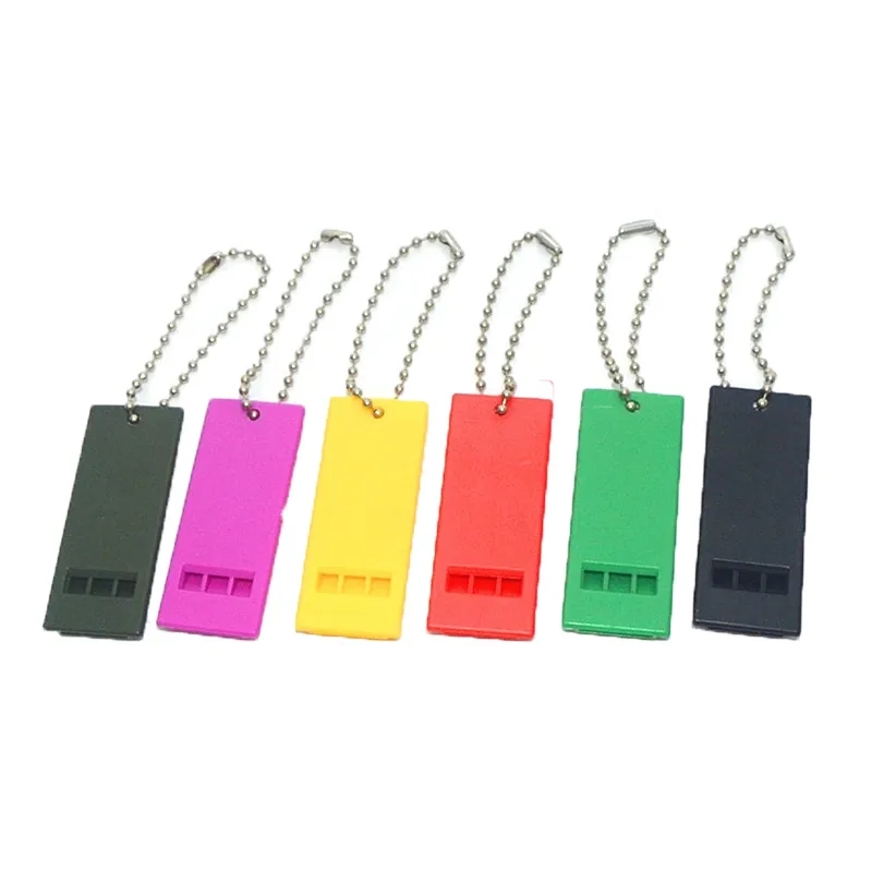Loud Double Tube Survival Whistle With Ball Chain Clip - Image 3