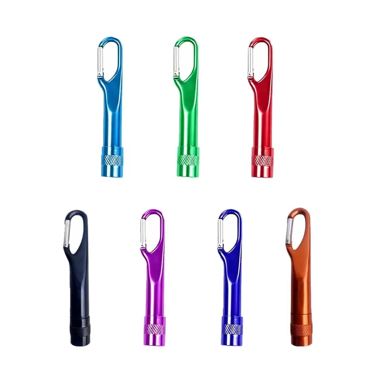 Metal Carabiner Flashlight Keychain With Custom Logo Area - Image 3