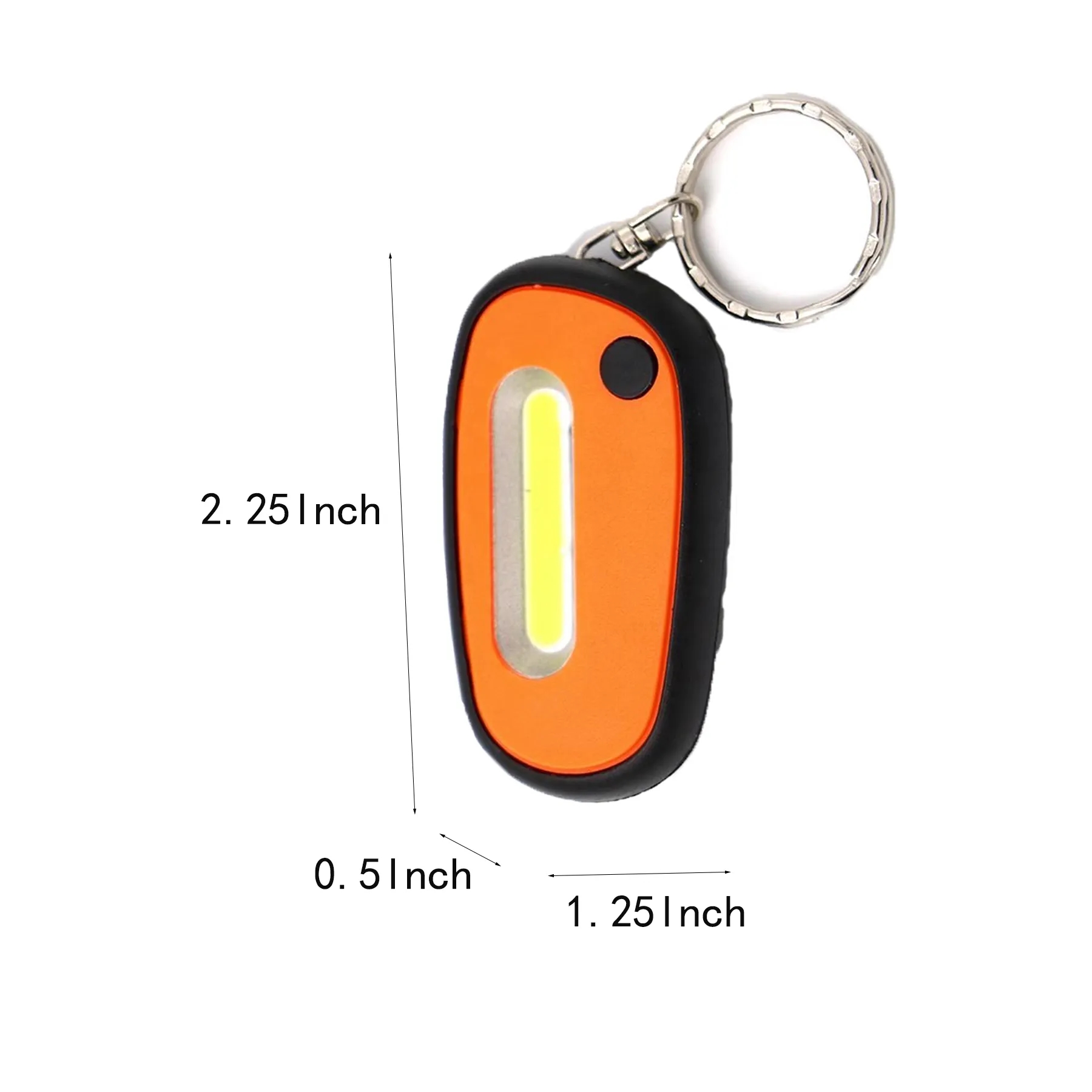 COB LED Flashlight Keychain With Mini Carabiner Clip - Image 2
