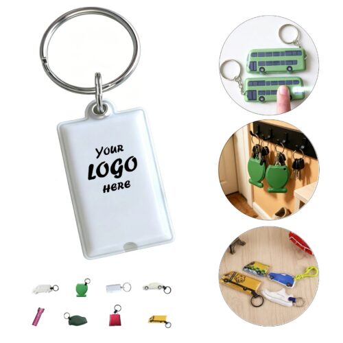Flat Magnetic LED Keychain Light With Wrist Cord For Events