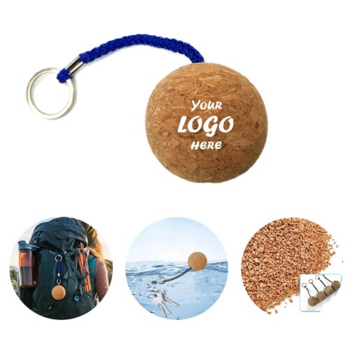Round Cork Ball Floating Keychain For Boating Events