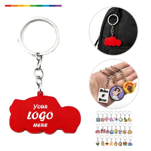 Custom Shaped PVC Keychain With Optional Glow Effect