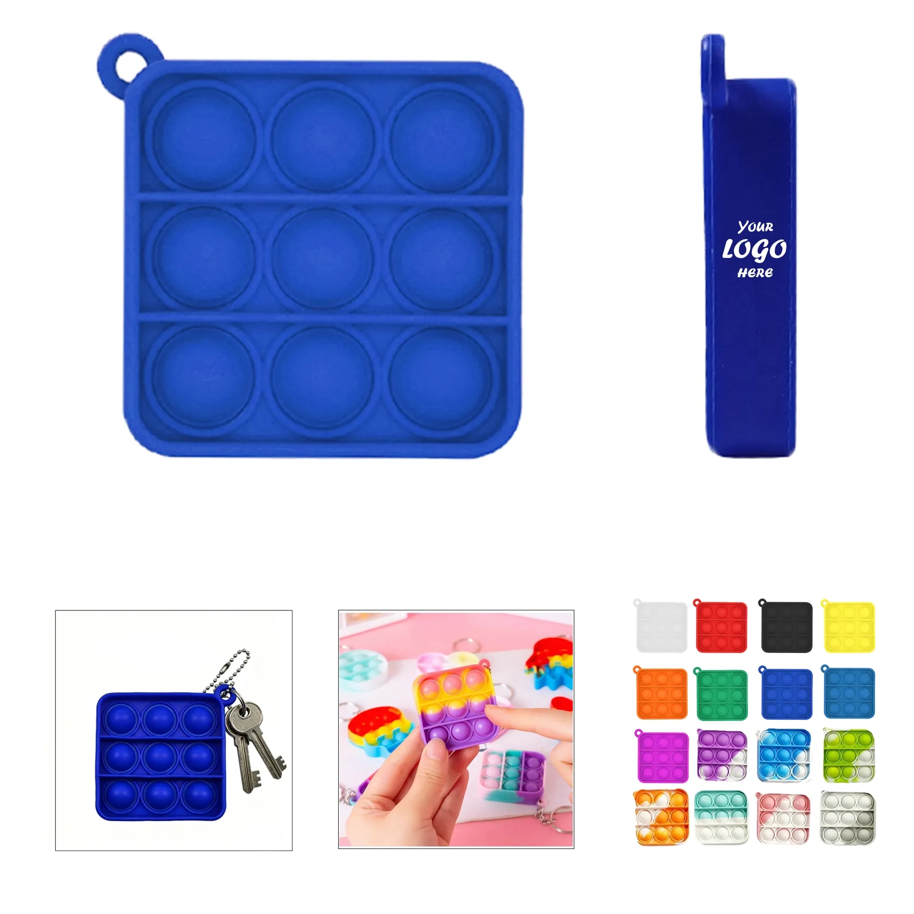 Mini Silicone Push Pop Bubble Keychain For Fun Events