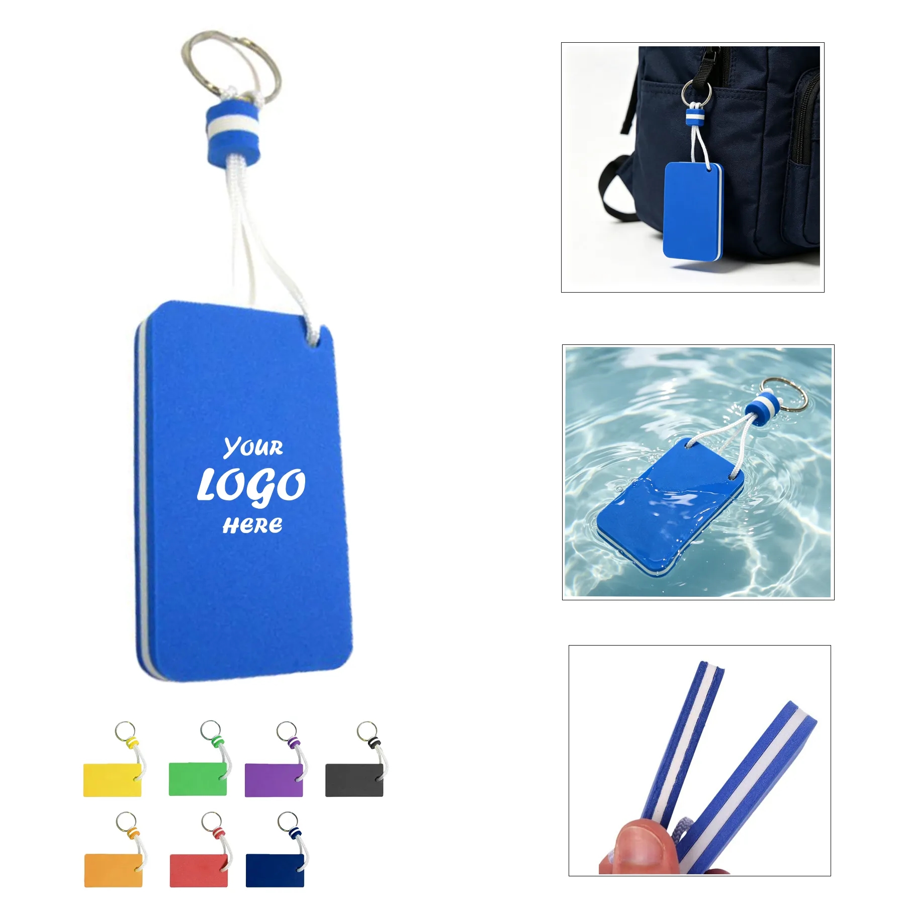 Rectangle EVA Floating Keychain For Water Event Gifts