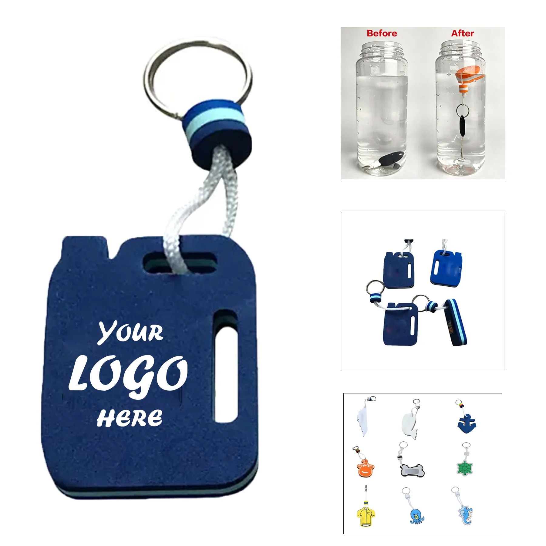 Custom EVA Floating Keychain For Beach And Boat Gifts