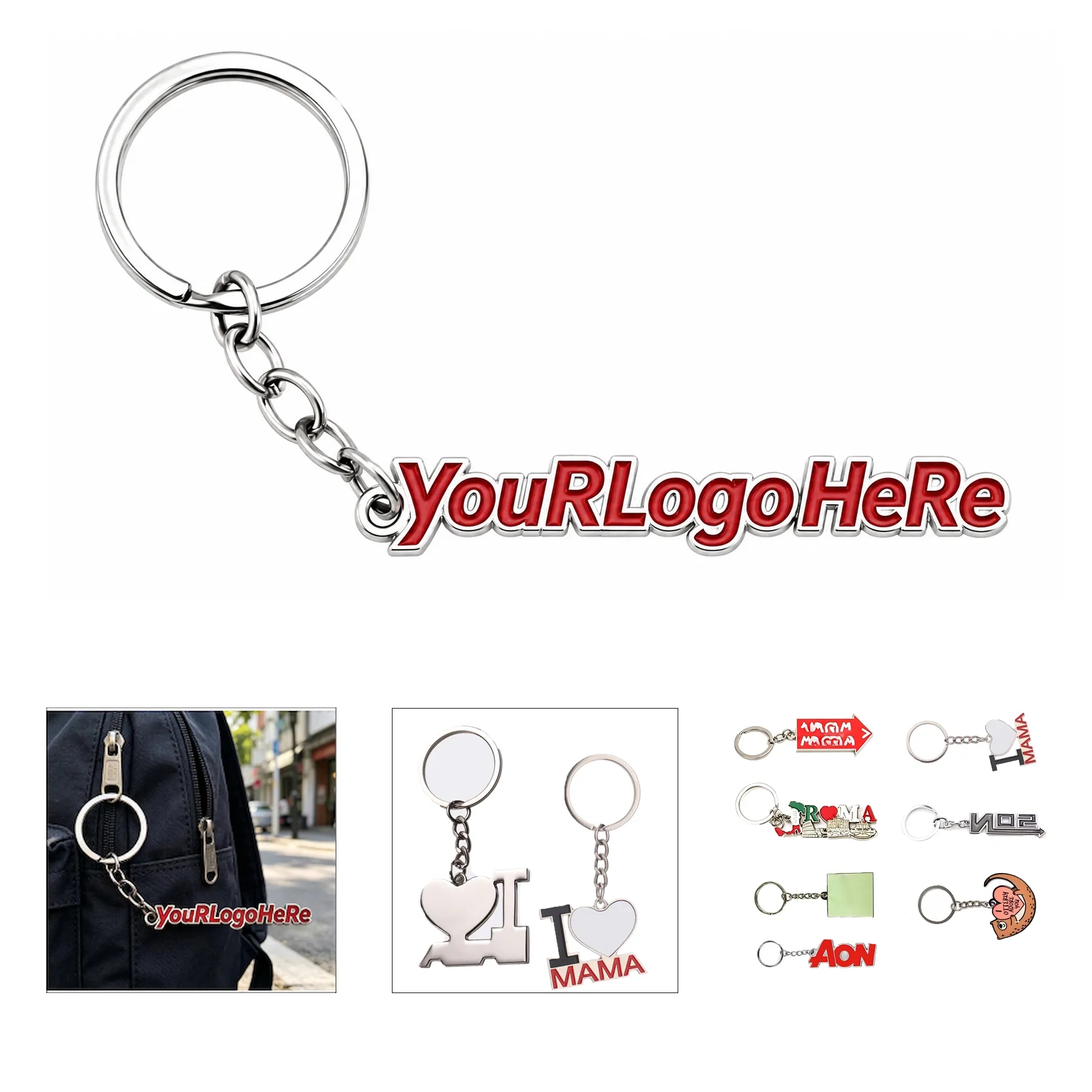 Custom Molded Zinc Alloy Keychain With Plated Finish