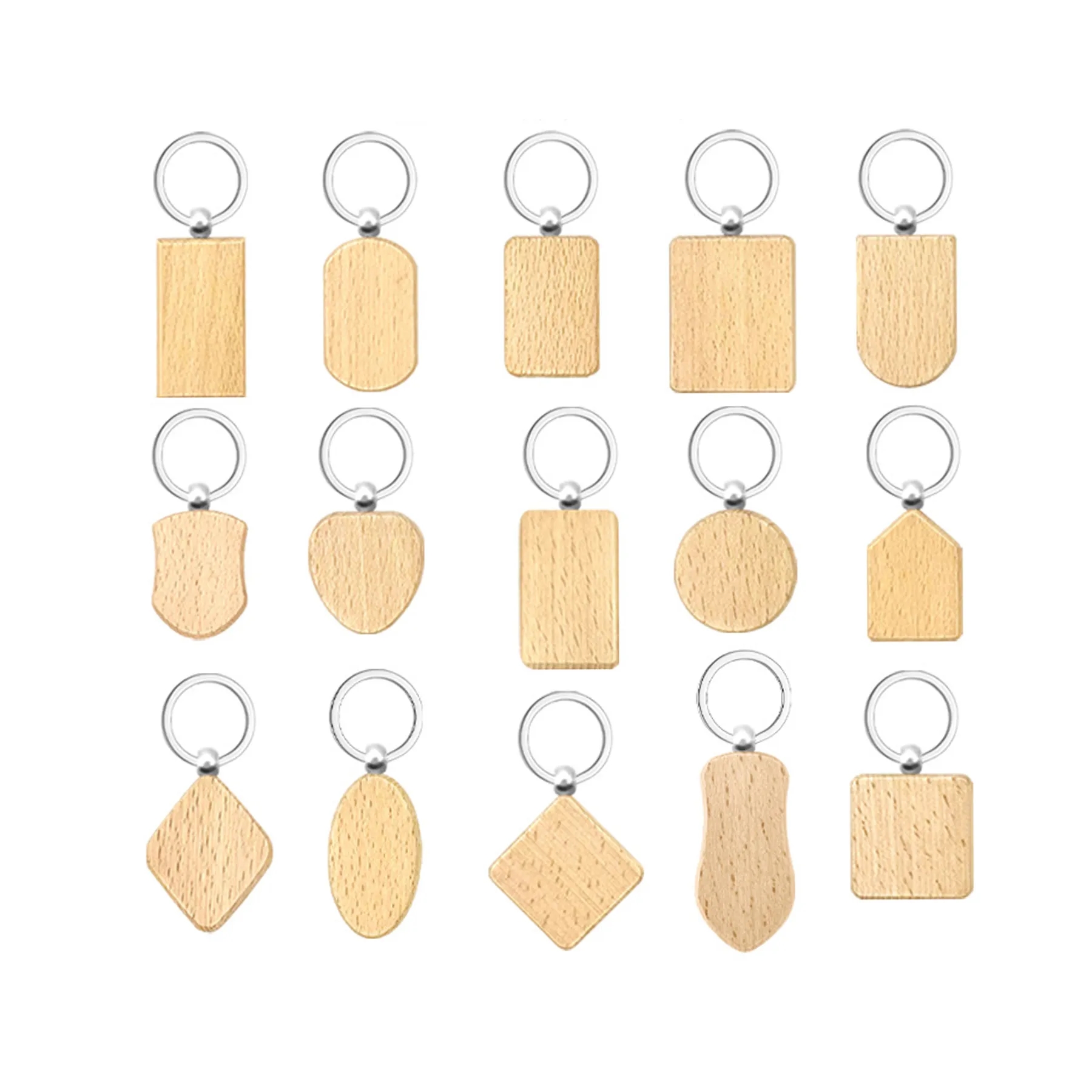 Custom Wooden Keychain With Laser Engraved Logo Area - Image 3