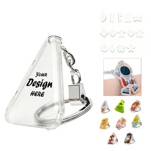 Custom Acrylic Keychain With Clear Logo Display Area