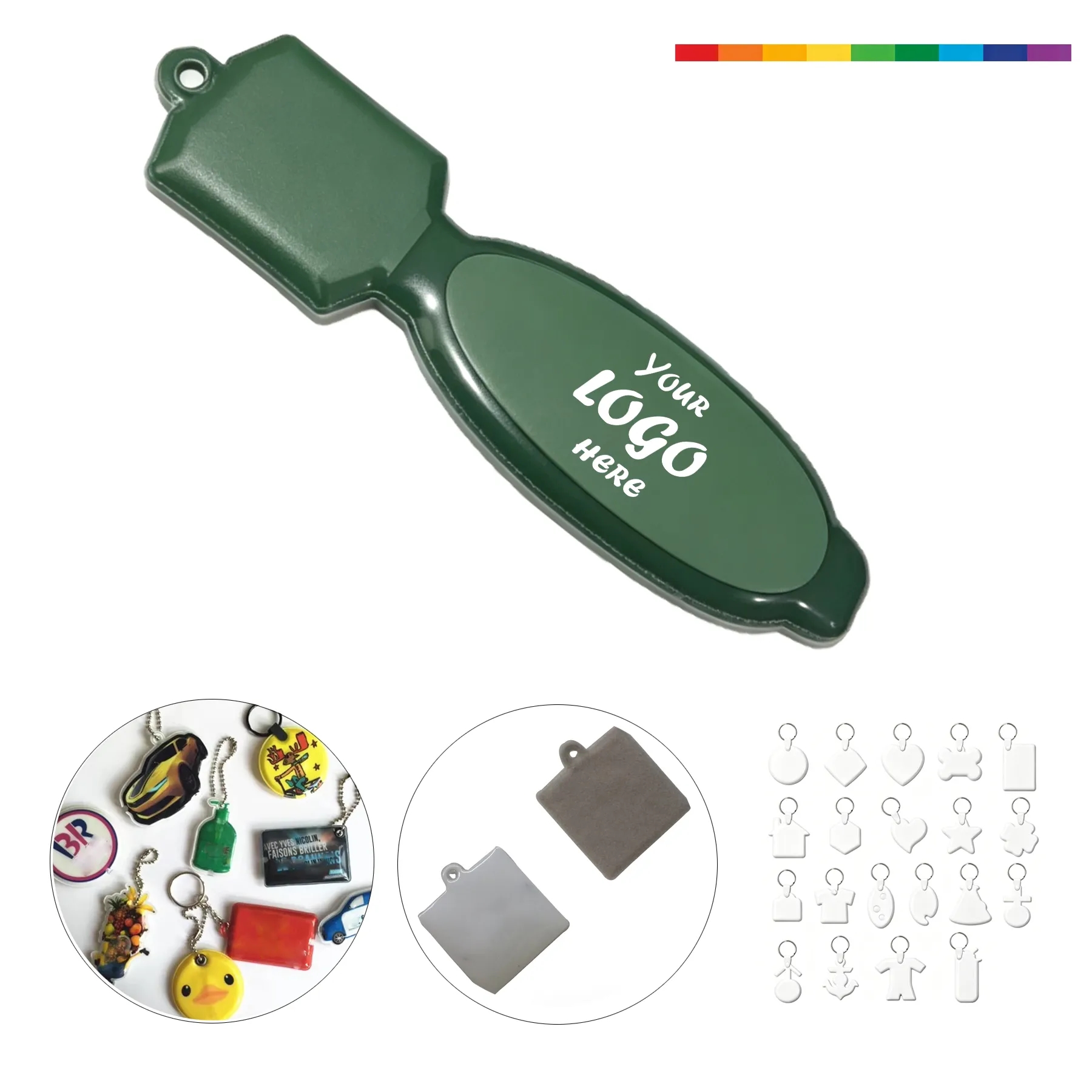 5in Custom Full Color PVC Key Tag With Soft Flexible Shape