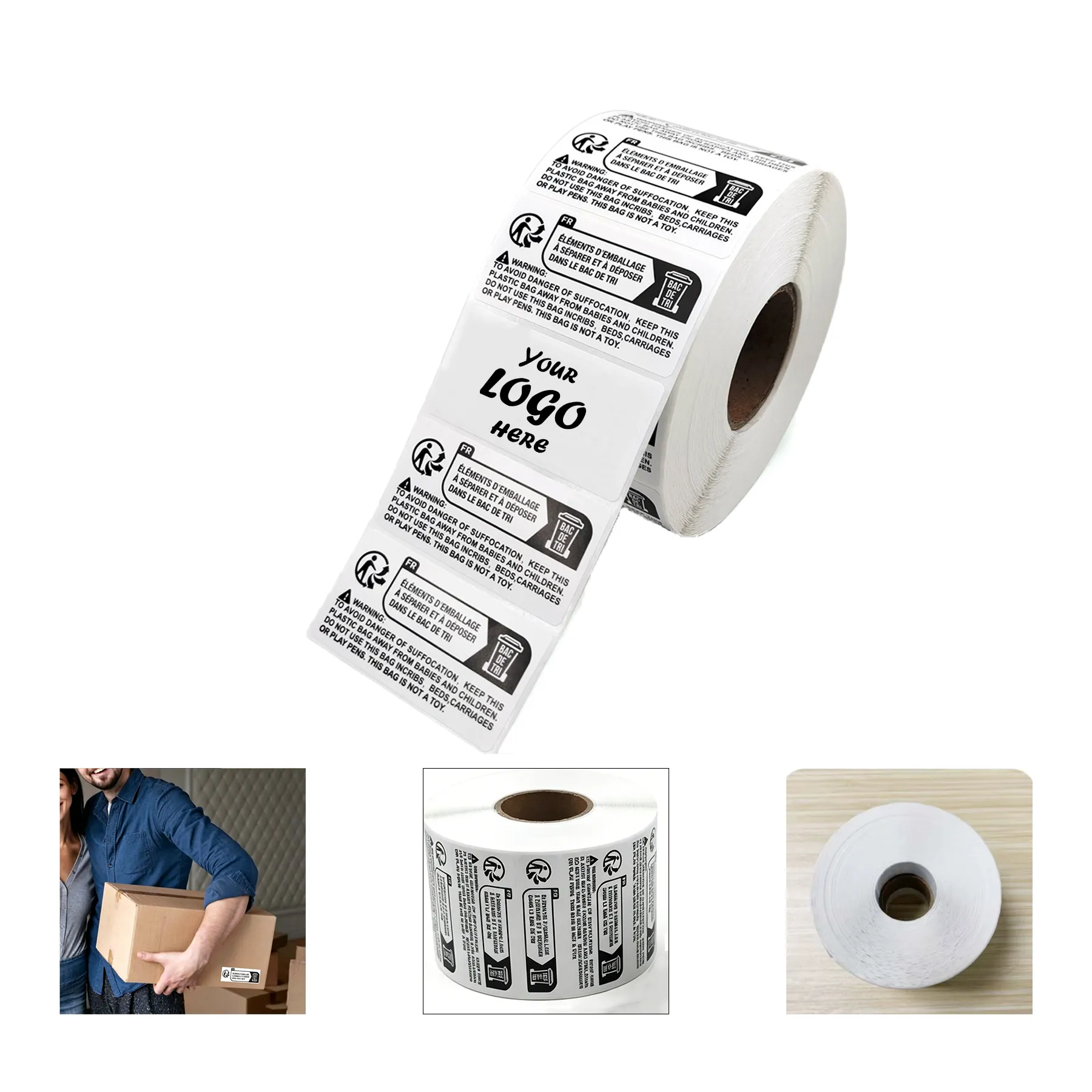 Custom Recycling Label  2000pcs Per Roll