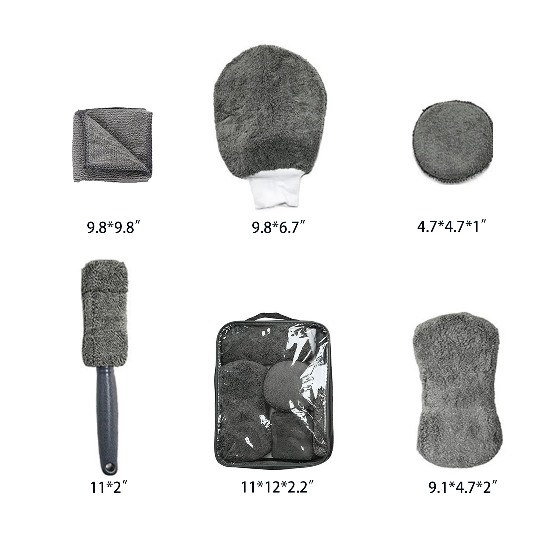 Complete Nine Piece Car Wash Detail Kit In Oxford Pouch - Image 2