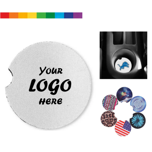 Washable Neoprene Car Coasters For Cup Holder Inserts