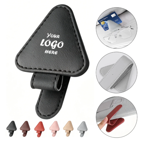Car Sunglasses Clip With Card Holder For Visor Storage