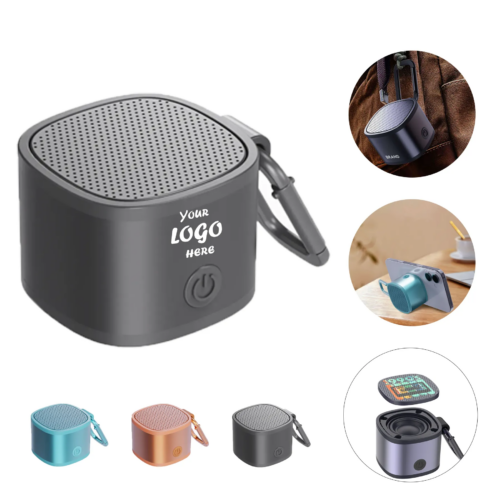 Magnetic Phone Stand Speaker With Carabiner Travel Clip