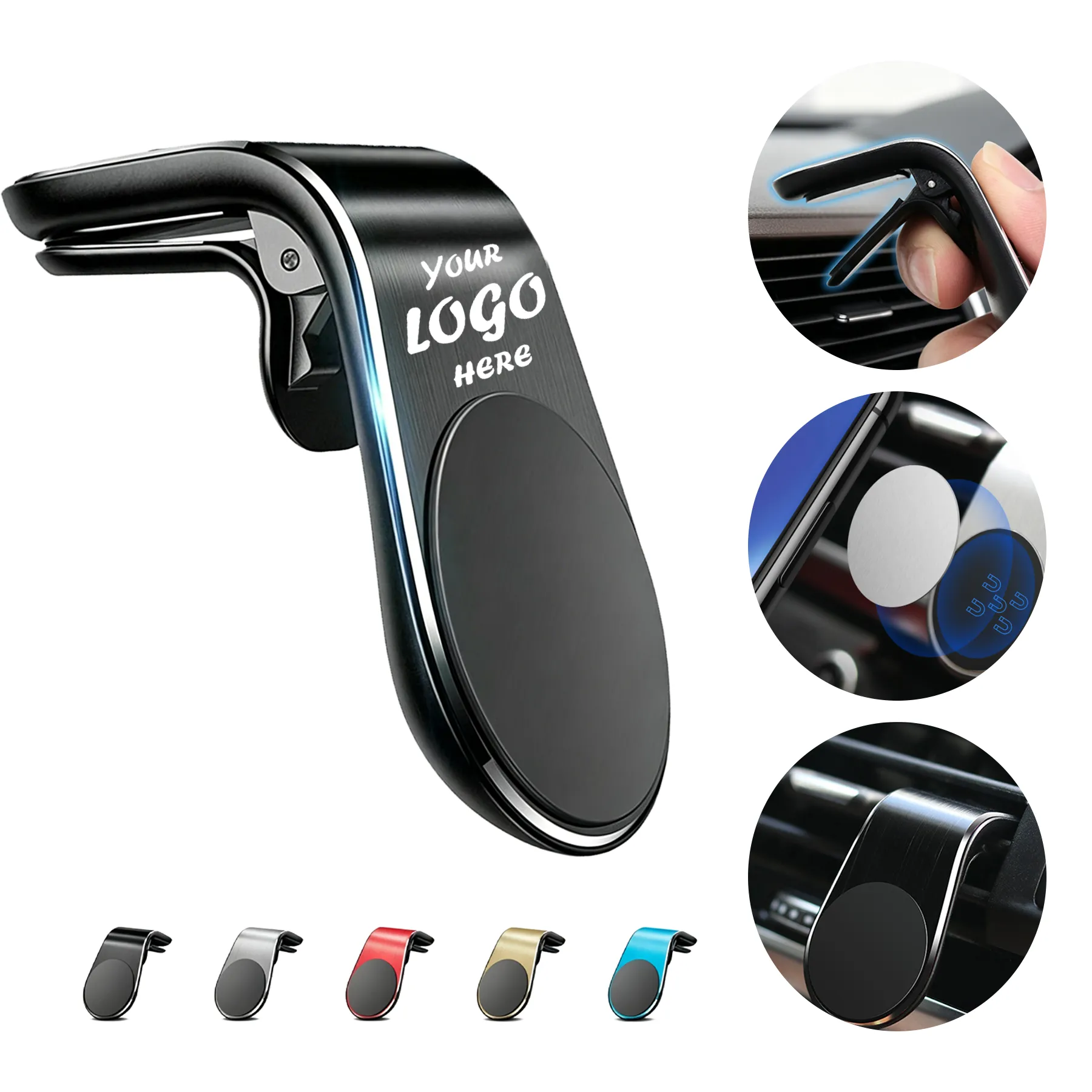 Magnetic Car Phone Holder With 360 Degree Rotation