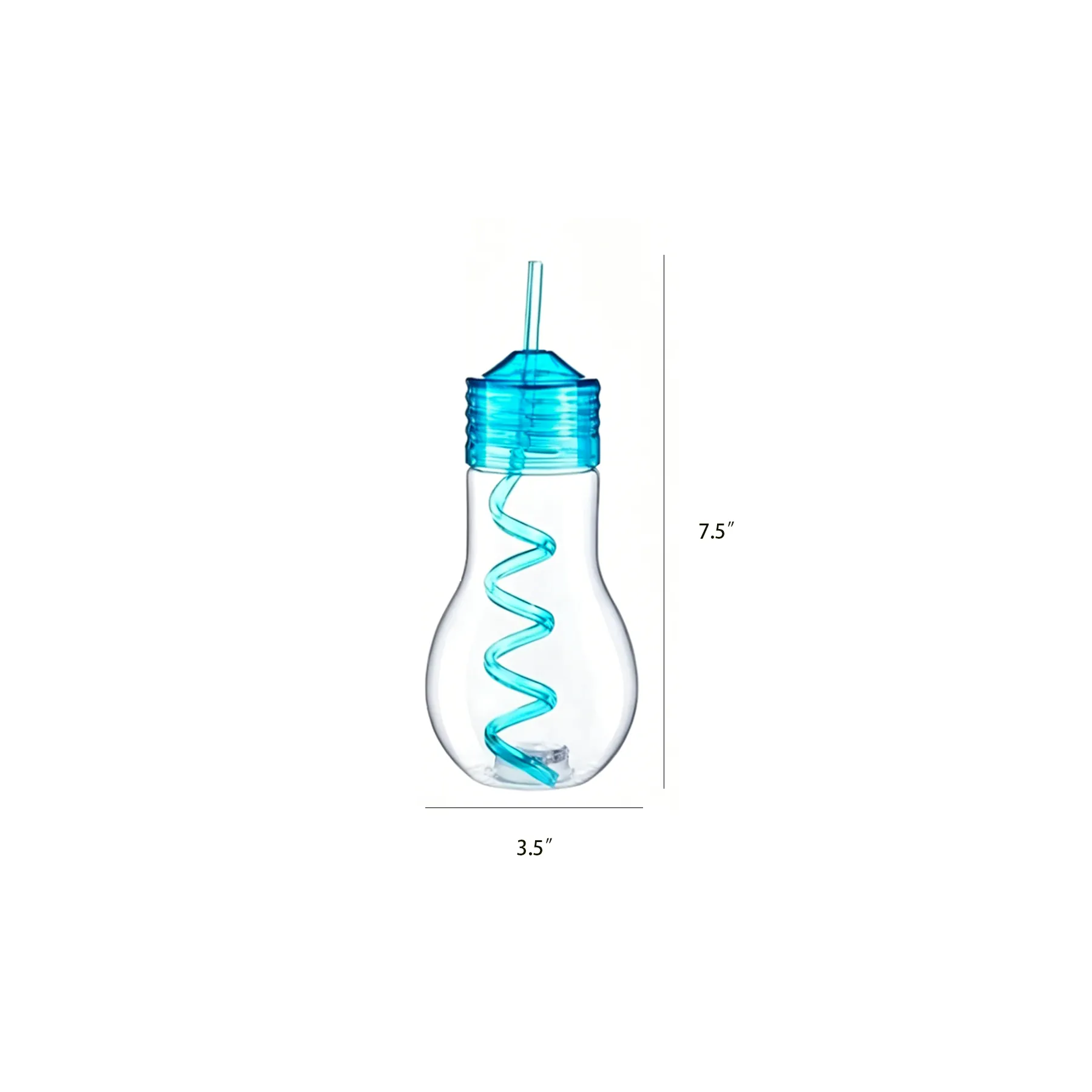 20oz Light Bulb Cup With LED Bottom And Twisty Straw Lid - Image 2