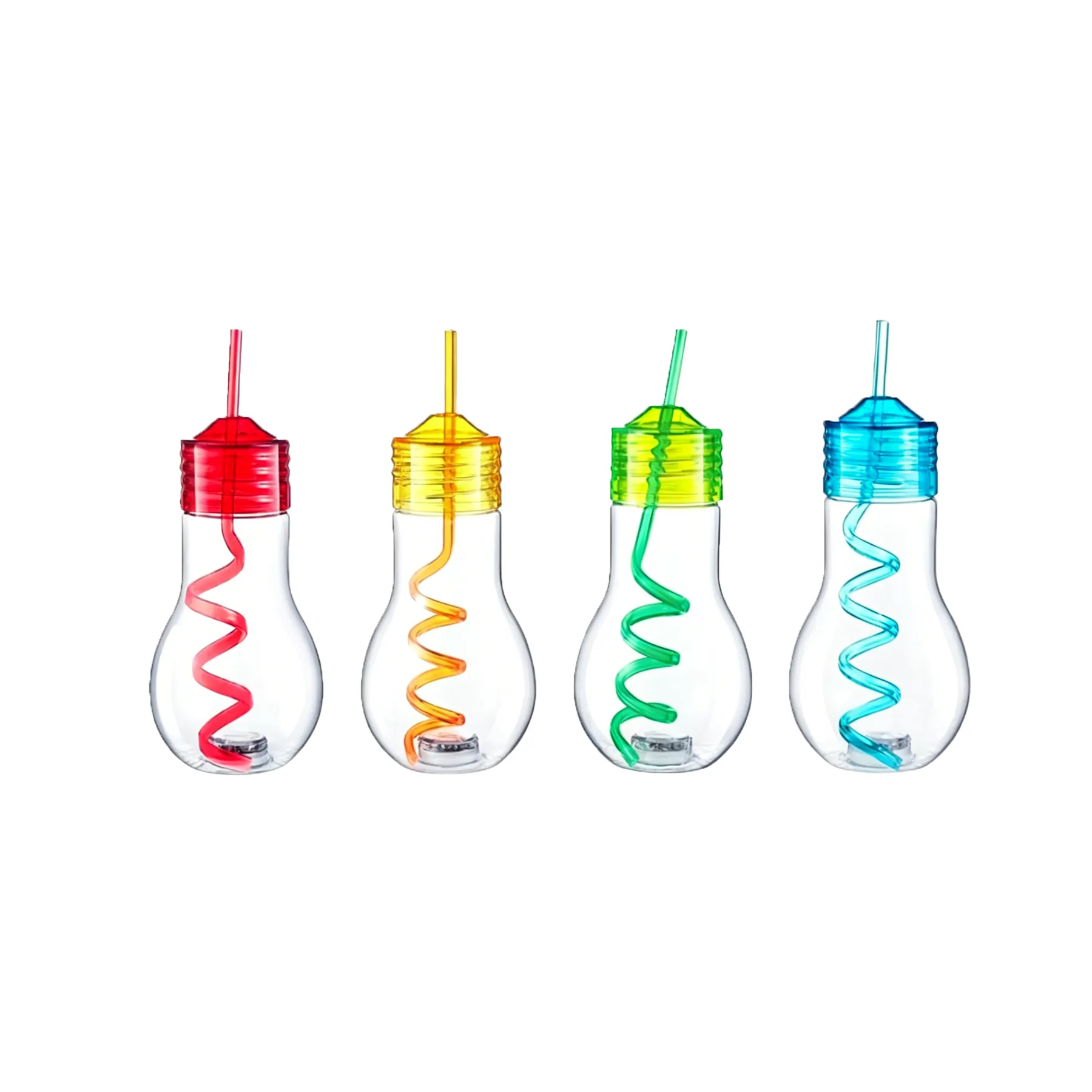 20oz Light Bulb Cup With LED Bottom And Twisty Straw Lid - Image 3