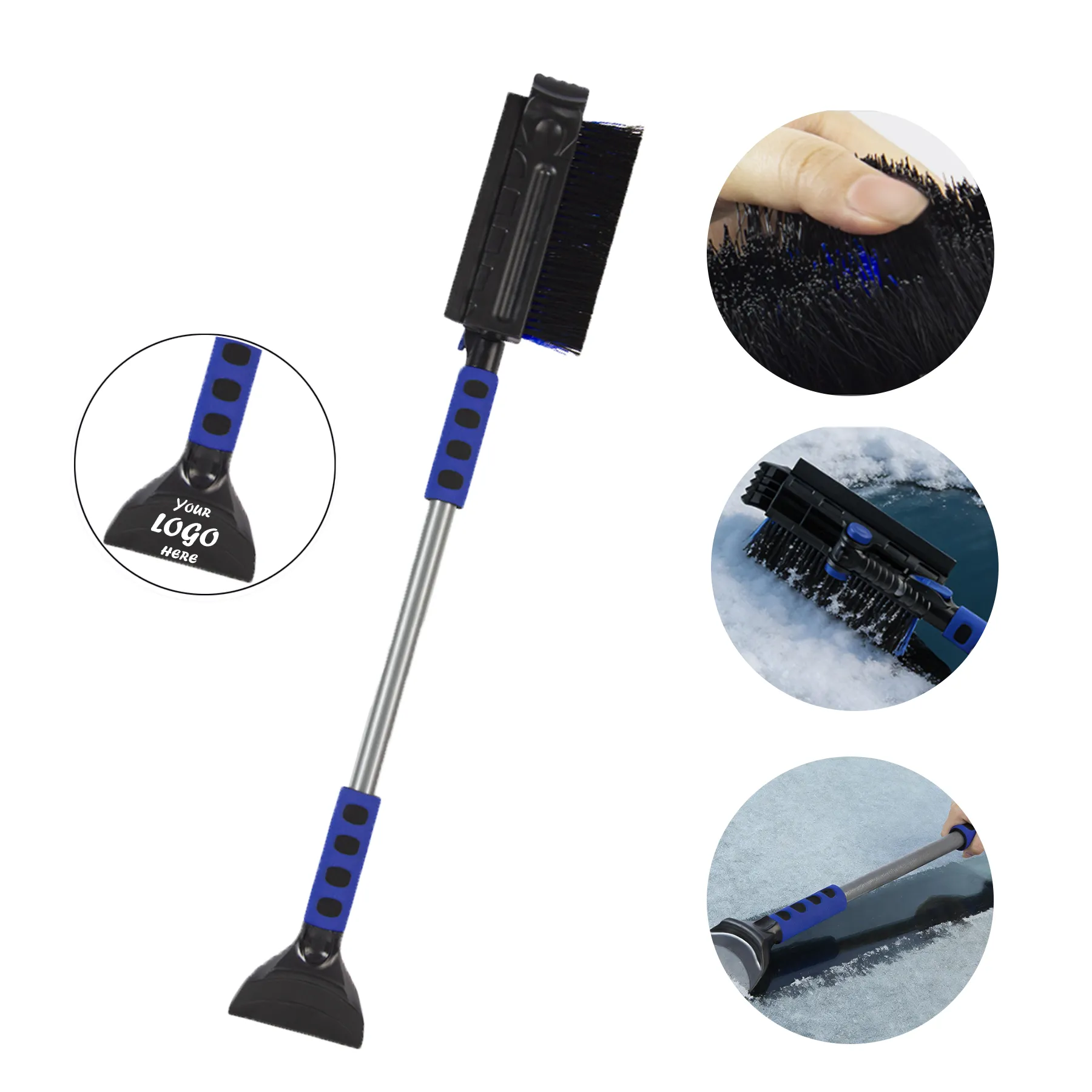 60 Inch Snow Brush With Squeegee And Ice Scraper
