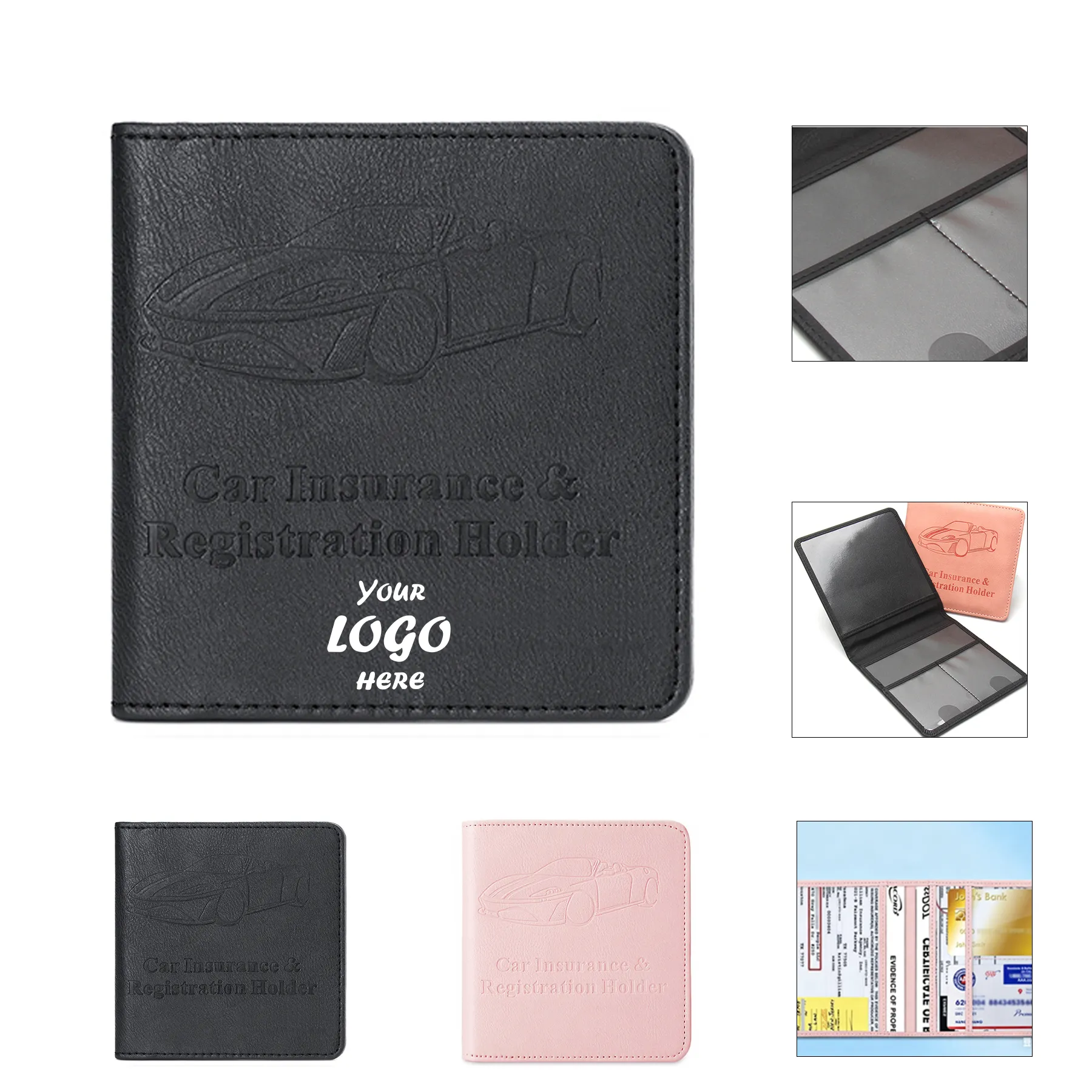 Magnetic Car Registration And Insurance Card Holder