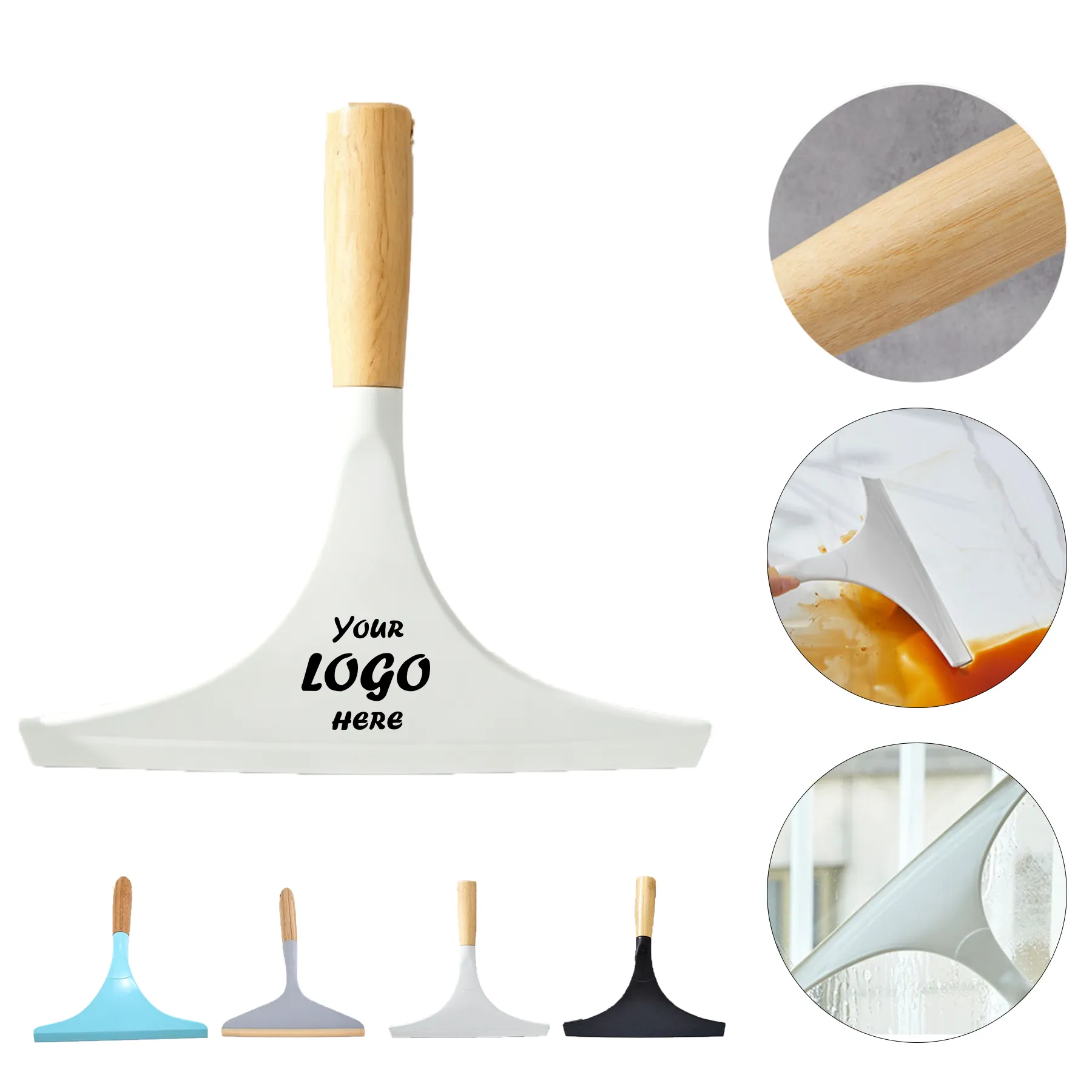 Eco Bamboo Handle Squeegee For Glass And Tile Cleaning