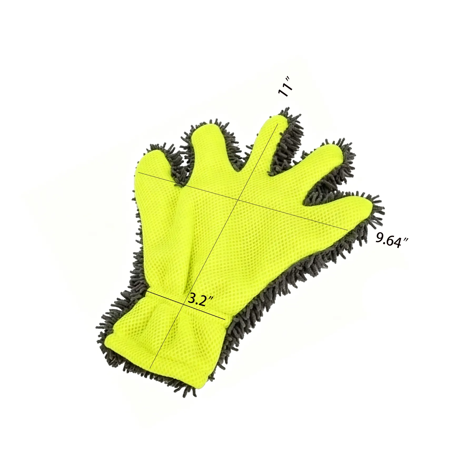 Double Sided Microfiber Car Wash Glove With Fingers - Image 2