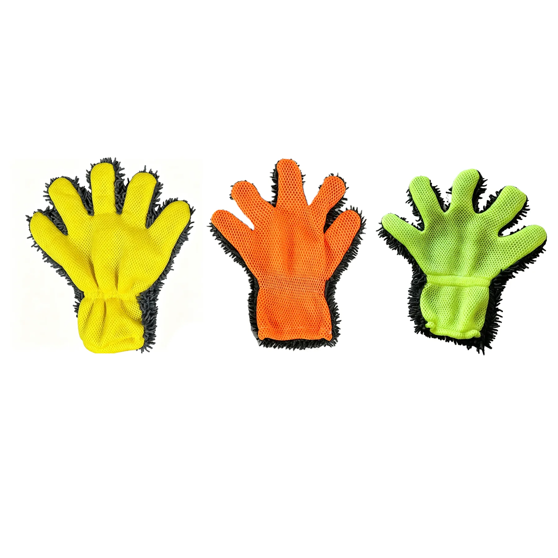 Double Sided Microfiber Car Wash Glove With Fingers - Image 3