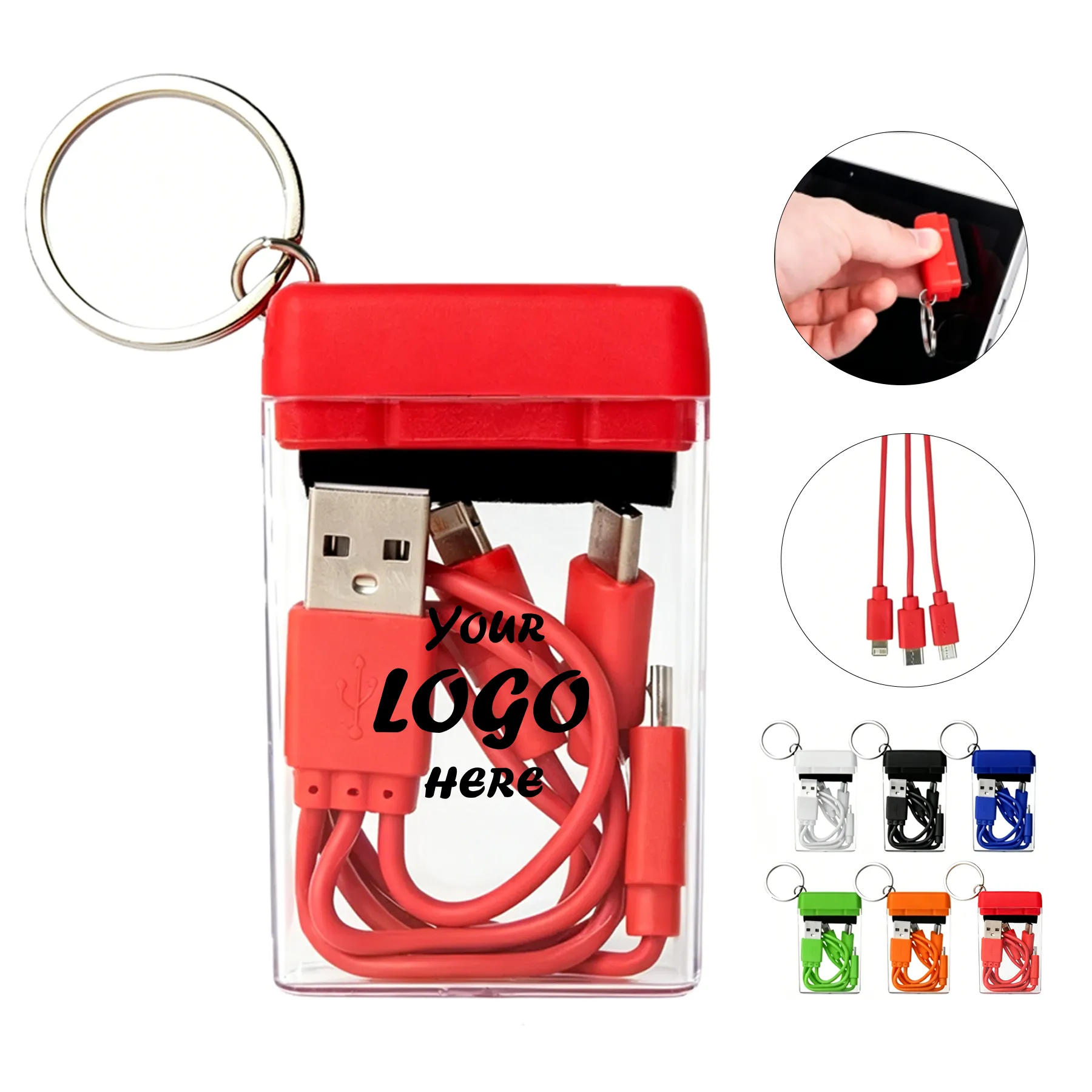 4 In 1 Charging Cable With Screen Cleaner Case