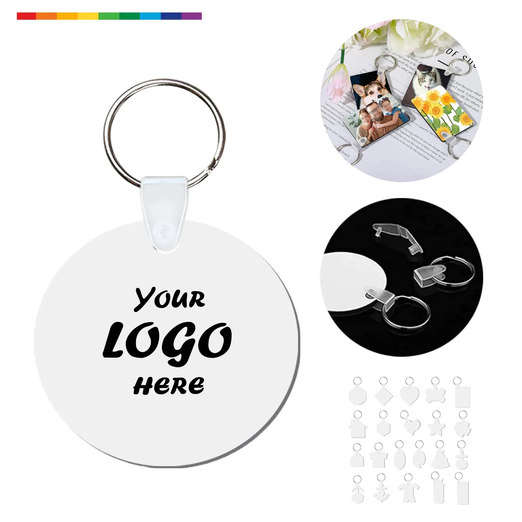 Custom Sublimation MDF Keychain Blanks For Promo Events
