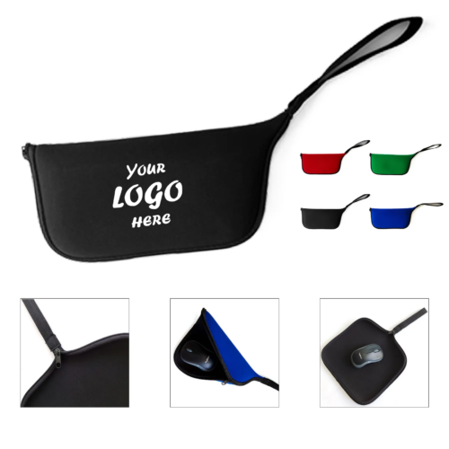Roll-Up Mouse Mat Zipper Storage Pouch