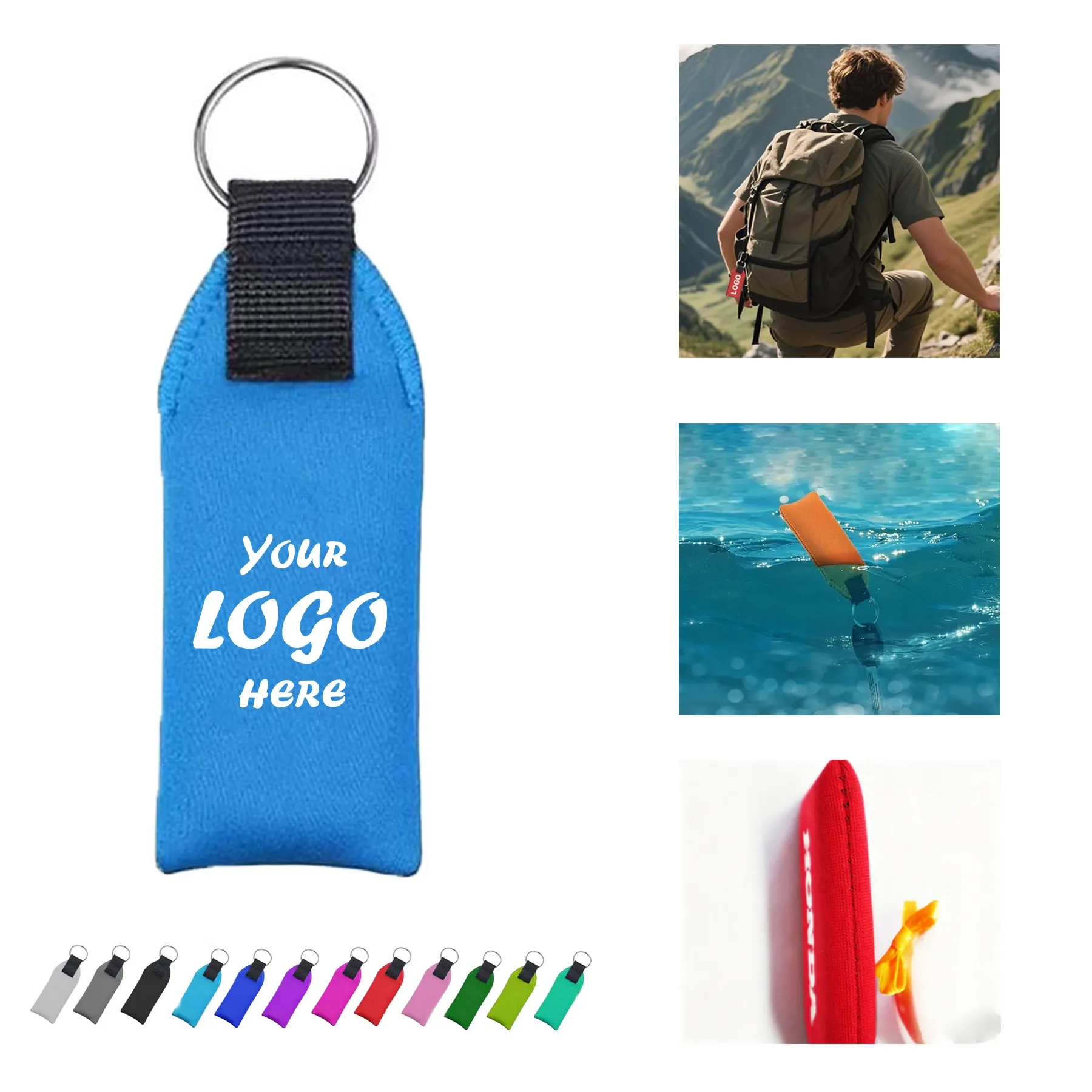 Floating Neoprene Keychain For Boating And Water Sports