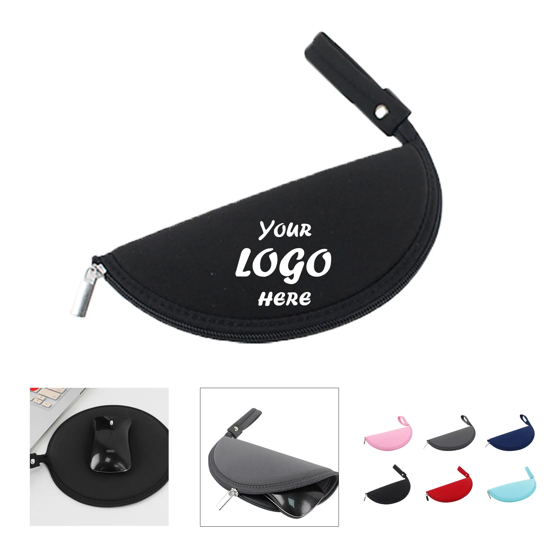 Foldable Mouse Pad Pouch For Travel Tech Storage