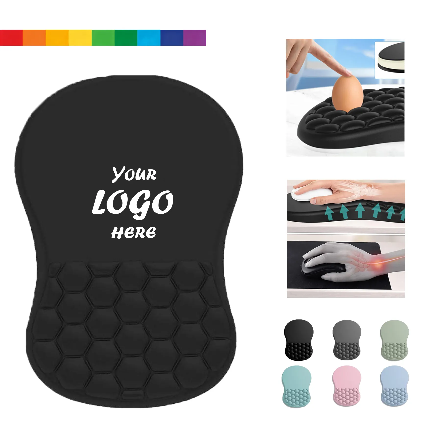 Ergonomic Tilt Massage Mouse Pad With Wrist Support