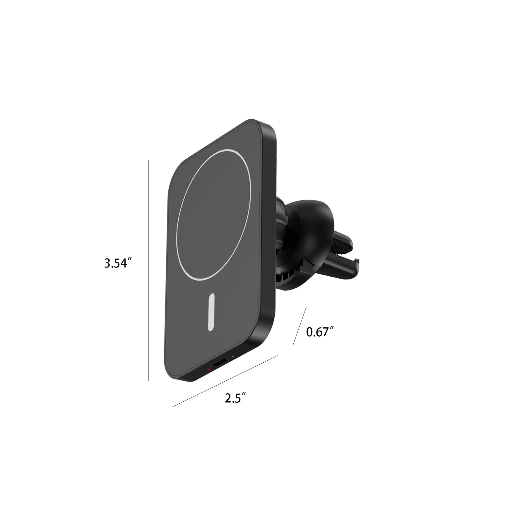 15W Magnetic Air Vent Car Mount Wireless Phone Charger - Image 2