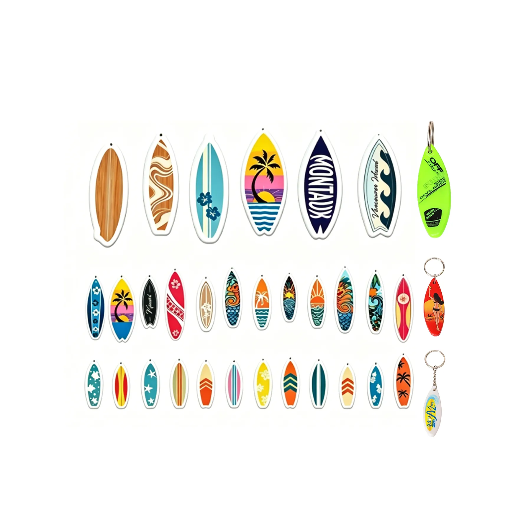 Surfboard Bottle Opener Keychain For Bar Promotions - Image 3