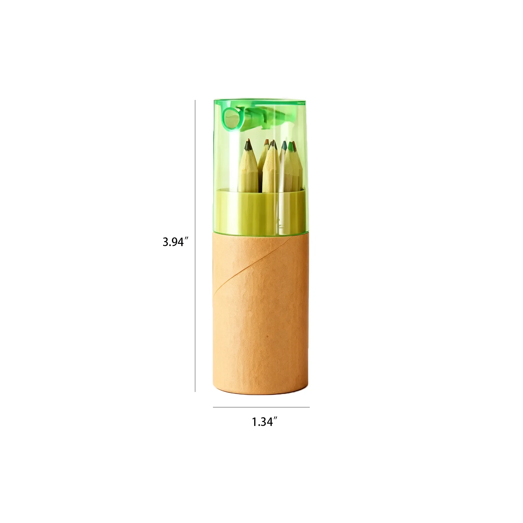 12 Piece Colored Pencil Set In Tube With Sharpener - Image 2