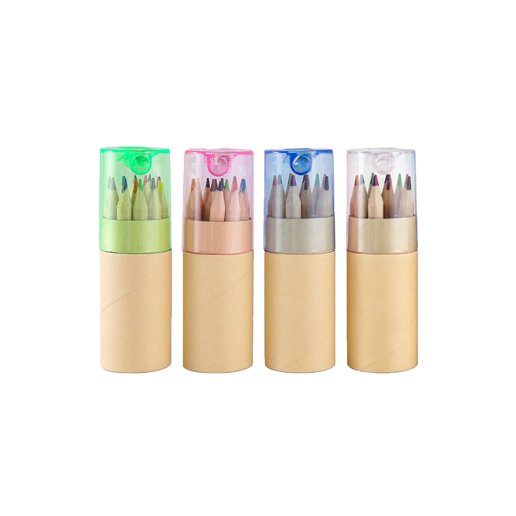 12 Piece Colored Pencil Set In Tube With Sharpener - Image 3