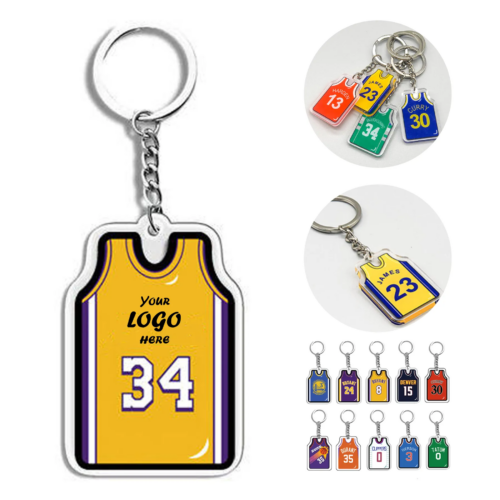 Custom Sports Jersey Keychain With Full Color Print