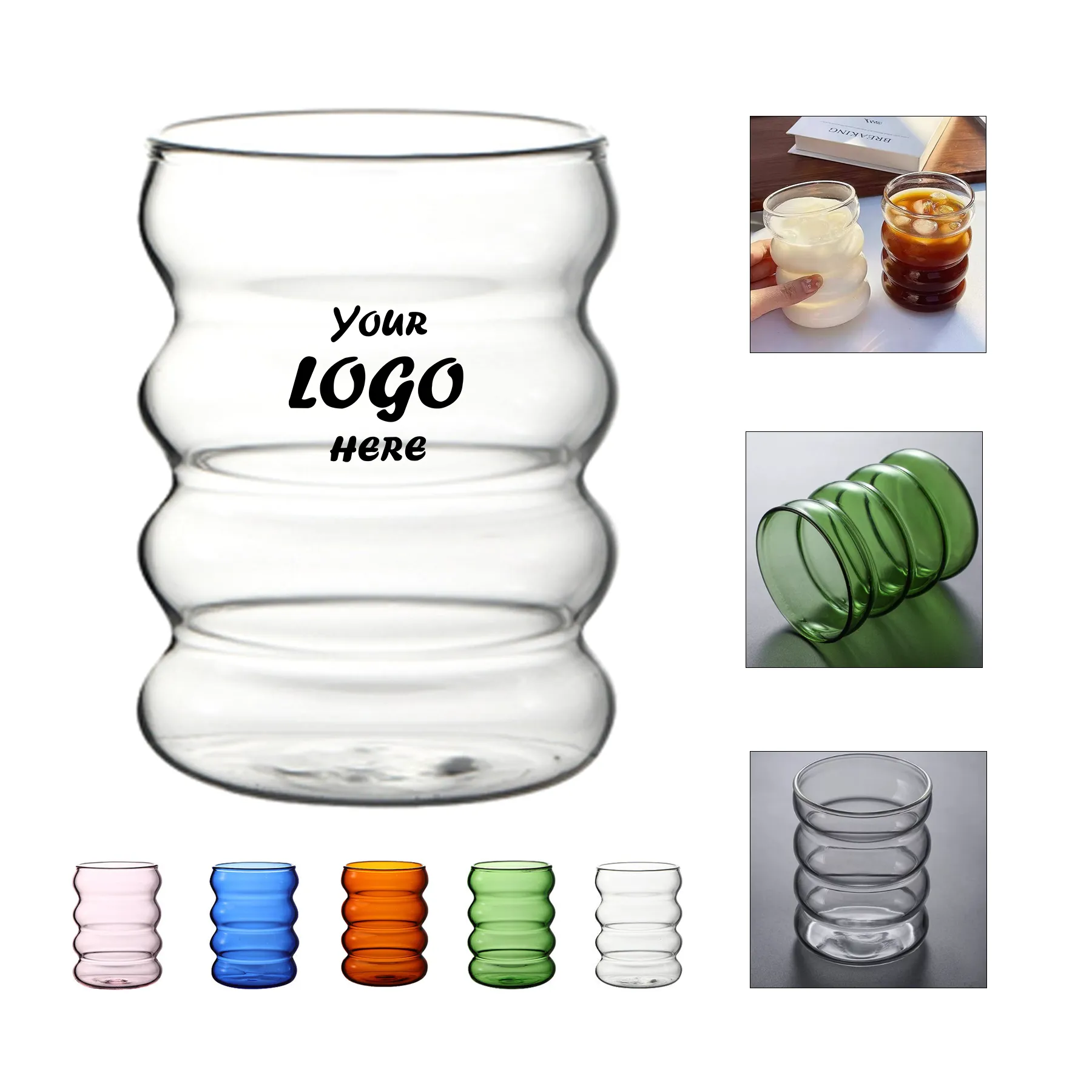 Borosilicate 13 Oz Creative Glass Tumbler Cup