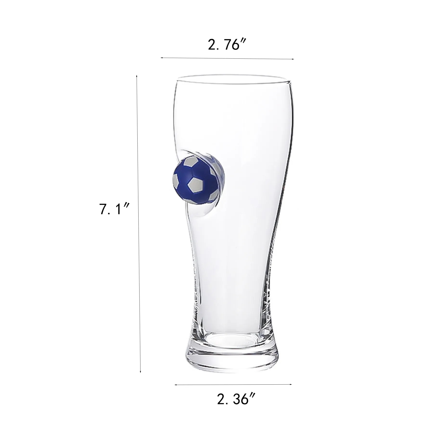 Creative Large Football Embedded Beer Mug Glass - Image 2