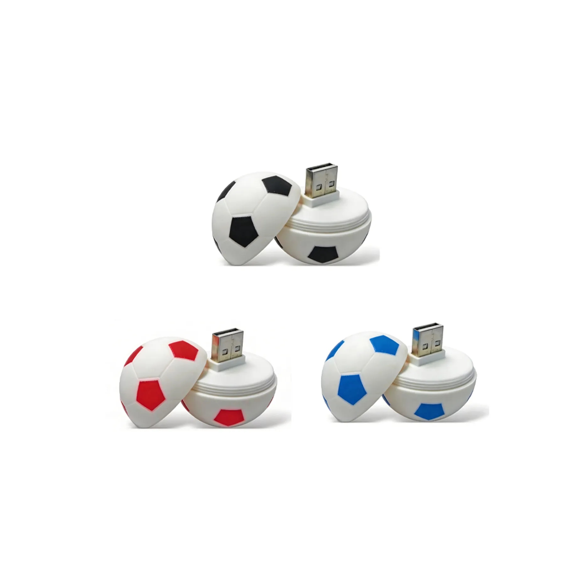 Soccer Ball USB Flash Drive With Keyring For Promotions - Image 3
