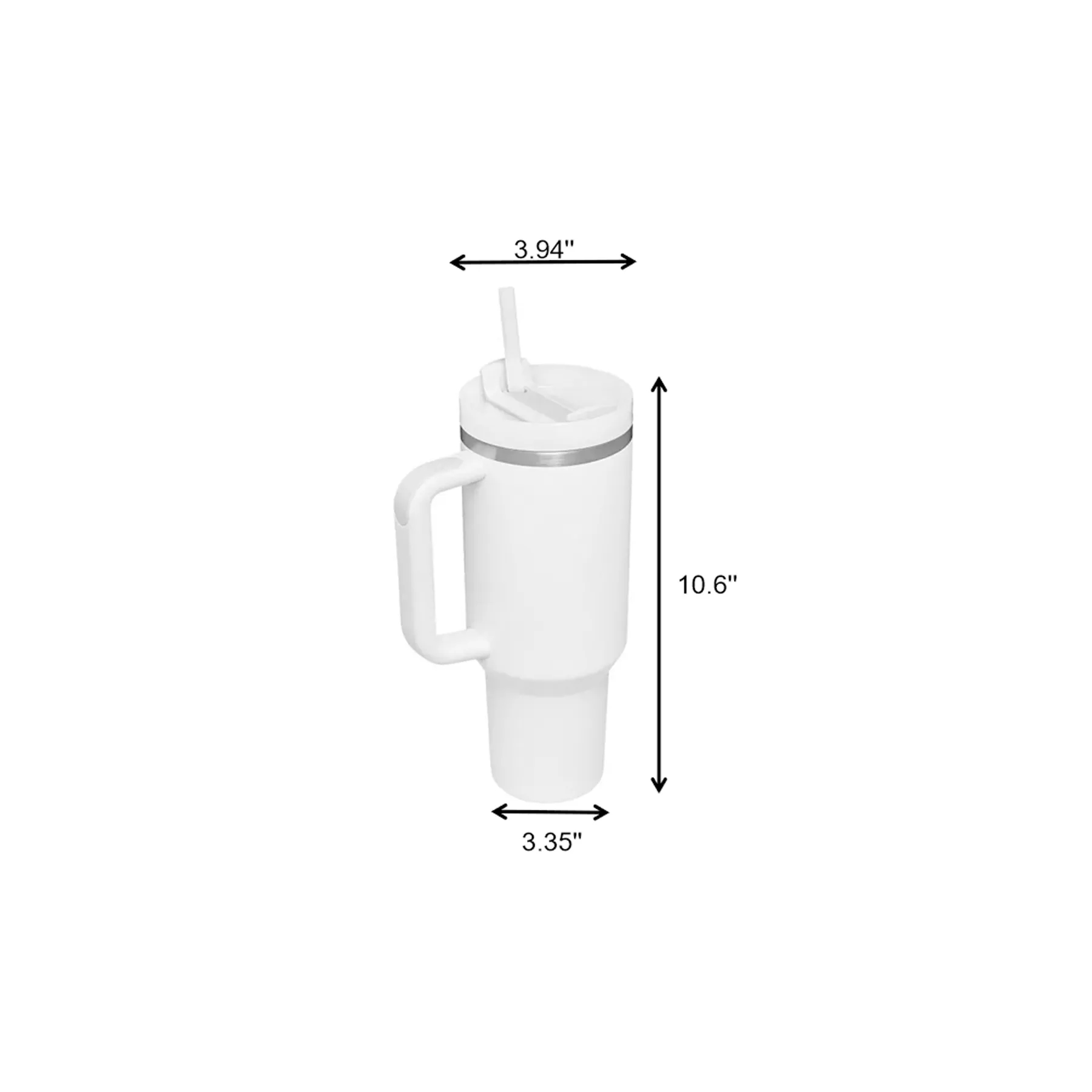 40 Oz Stainless Steel Soccer Tumbler With Handle And Straw - Image 2