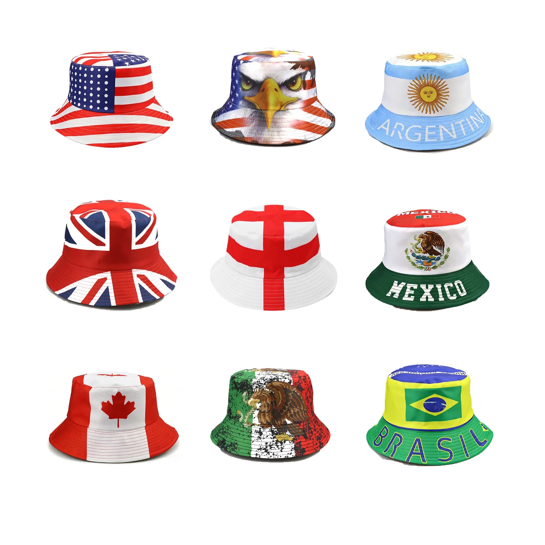 National Flag Bucket Hat For Sunny Soccer Fan Events - Image 3