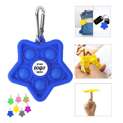 Mini Star Pop Fidget Spinner Keychain For Event Gifts