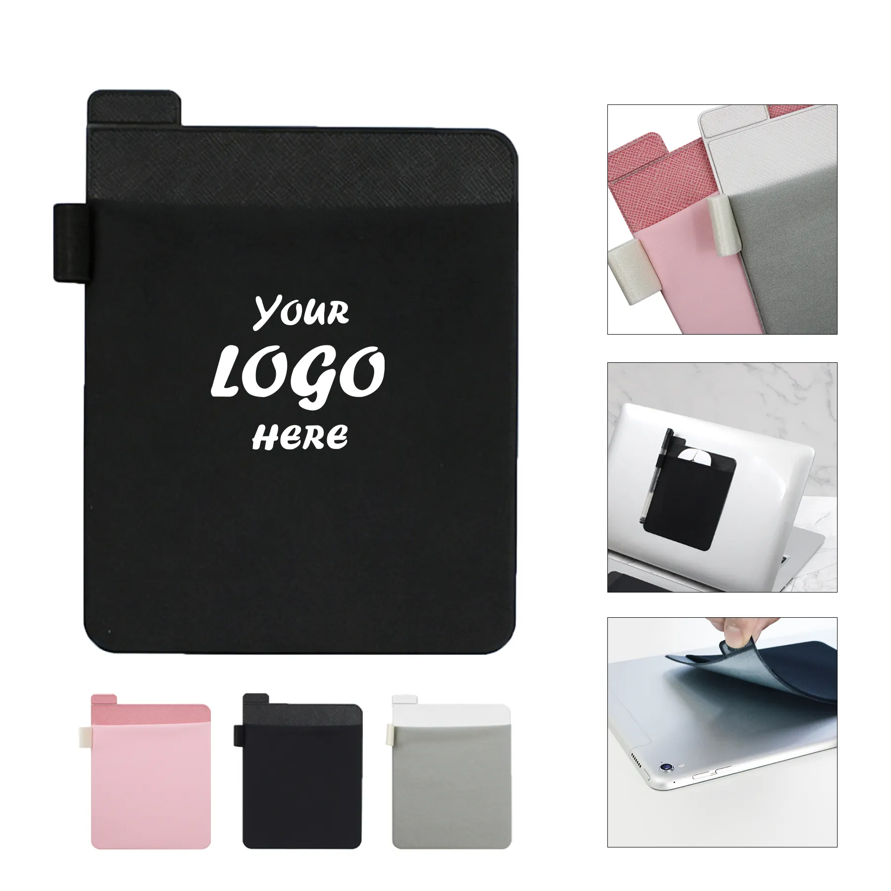 Reusable Adhesive Laptop Pocket Pouch For Mouse Storage