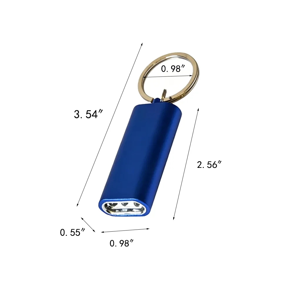 Mini Aluminum LED Flashlight Keychain With Carabiner Clip - Image 2