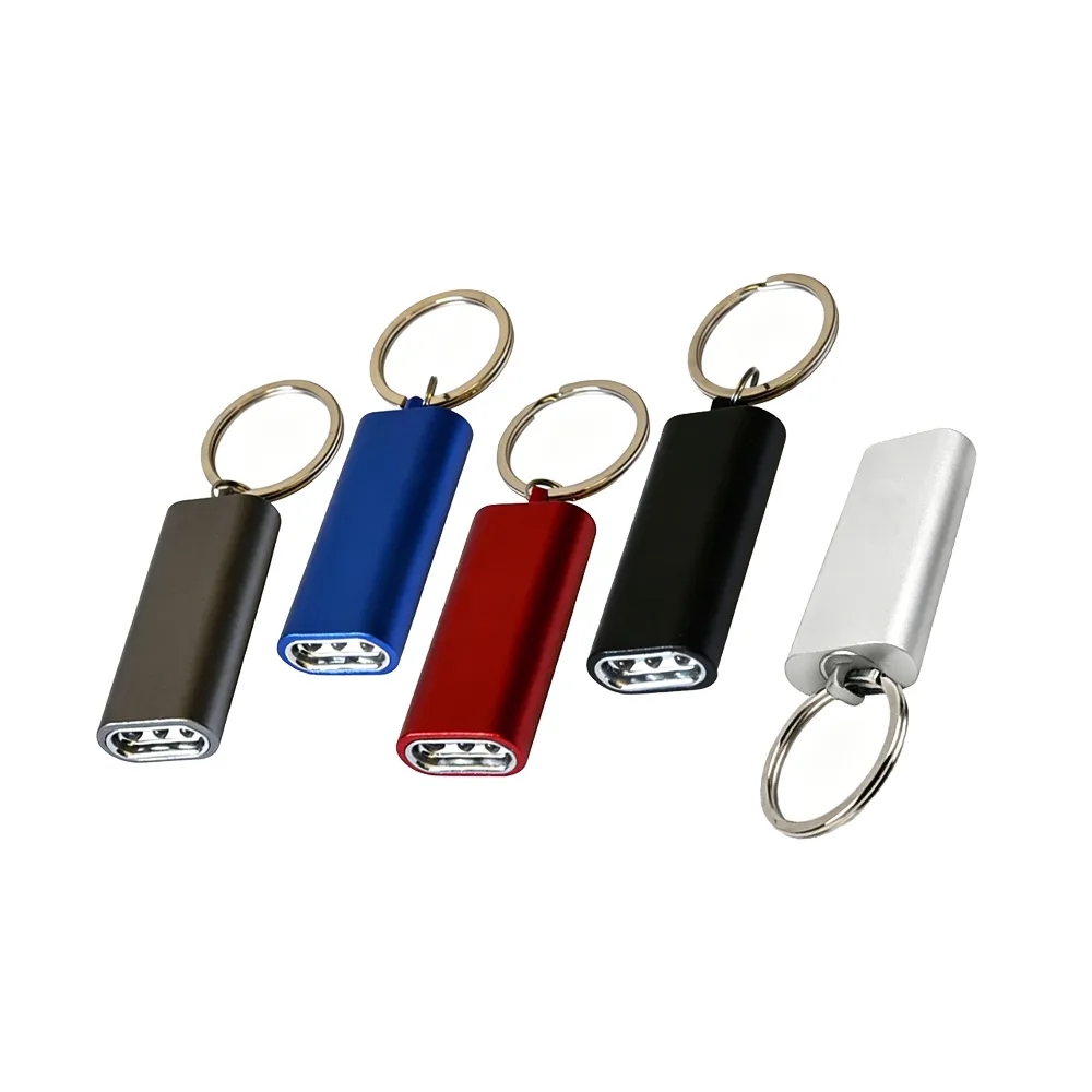 Mini Aluminum LED Flashlight Keychain With Carabiner Clip - Image 3