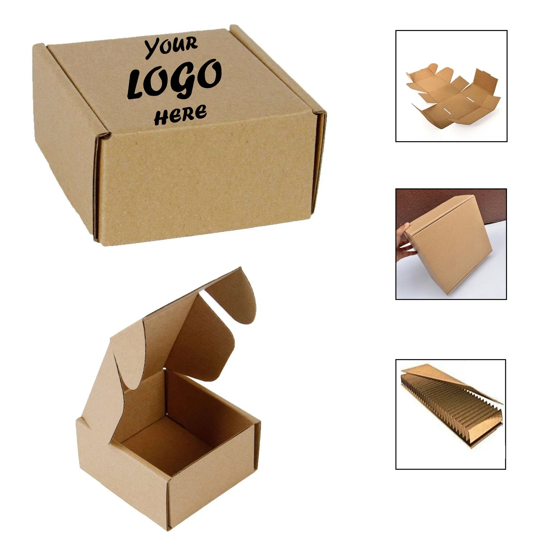 Small Corrugated Mailer Box With Screen Print Area